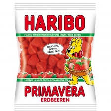 Haribo Primavera Erdbeeren 100g Gezuckerte Schaumzucker Stucke Mit Erdbeergeschmack Ohne Kunstliche Farbstoffe Erdbeeren