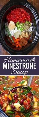 Homemade Minestrone Soup Slow Cooker Recipe Little Spice Jar Recipe Minestrone Soup Slow Cooker Healthy Soup Recipes Vegetarian Soup Recipes