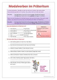 Modalverben Im Praeteritum Deutsch Daf Arbeitsblatter Modalverben Verben Modalverben Deutsch