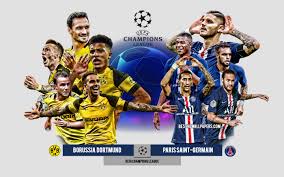Die heißen neymar und mbappé, sind wieder fit und kommen am dienstag im gegensatz zum hinspiel zum einsatz. Herunterladen Hintergrundbild Borussia Dortmund Vs Psg Uefa Champions League Vorschau Werbe Materialien Football Spieler Champions League Fussball Match Logos Borussia Dortmund Psg Paris Saint Germain Kylian Mbappe Neymar Mauro Icardi Mit