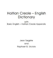 haitian creole  english dictionary
