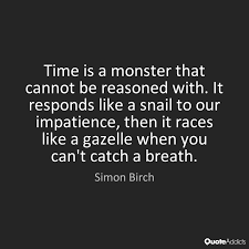 If we all went around doing what we wanted all the time, thered be chaos. Time Is A Monster That Cannot Be Reasoned With It Responds Like A Snail To Our Impatience Then It Races Like Encouraging Phrases Words Of Wisdom Movie Quotes