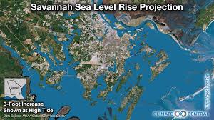 savannah sea level rise projection climate central