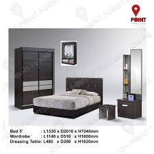 Get the best deals on teak bedroom set ads in sri lanka. Set Bilik Bedroom Set Divan Bed 5 Wardrobe Dressing Table No Mattress Send To Penang Island Area Only Shopee Malaysia