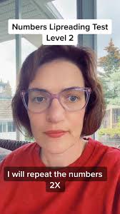 Lipreading Numbers Test: Level 2