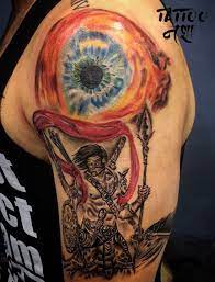 Kartikeya Tattoo Indian God Kartikeya Tattoo Indian God Tattoo God Eye Tattoo By Bharat Khatri Tattoo Nasha Mythology Tattoos Tattoo Graphic Gods Eye Tattoo