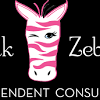 Black and pink zebra professional business card. 3