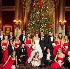 Lovely Group And Christmas Wedding Repost Myweddingguide Christmas Weddings Christmas Wedding Dresses Christmas Bridesmaids Christmas Wedding Themes