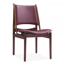 .kitchen & dining room chairs : Deep Red Faux Leather Jonah Dining Chair Kitchen Chairs