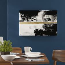 Black And White Framed Prints Uk Oliver Gal Halfway Black And White Acrylic Painting Print On Wrapped Canvas Painting Prints Painting White Acrylics