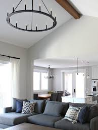Benjamin Moore Gray Owl Vs Stonington Gray Comparing Undertones And More In 2020 Vaulted Ceiling Living Room Open Concept Living Room Grey Paint Living Room
