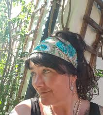 Kalima Hairband "rose Summer" in Hand Printed "rosesummer" Design