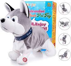 Amazon Com Marsjoy Husky Robot Toy Dog Electronic Dog Toy Plush Stuffed Animal Dog Toy Interactive Puppy Plush Anim Interactive Puppy Soft Toy Dog Dog Toys
