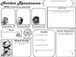 Harlem Renaissance Graphic Organizer Sandoval Lesson Us History 11th Grade High School Teaching History History Classroom History Education