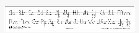 Learn how to use brain gym alphabet 8s and lazy 8s to help children learn how to write. Cursive Alphabet Desk Strips Handwriting Without Tears Cursive B Hd Png Download Transparent Png Image Pngitem