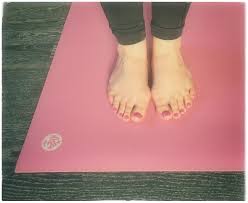 Try to relax your toes as you root down through the balls of your feet and your heels (ideally your toes will not be turning white or creasing). Samastitihi This Blue Marble
