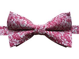 Put the finishing touch on your grocery store bouquet (or wrapped gift!) with a handmade floral bow. Red And Cream Floral Bow Tie