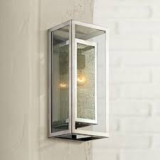 Possini Euro Double Box 15 1 2 H Chrome Outdoor Wall Light T9488 Lamps Plus Modern Outdoor Wall Lighting Outdoor Wall Light Fixtures Outdoor Wall Lighting