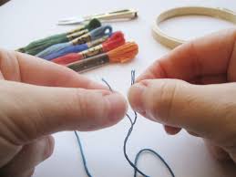 Split stitch is a basic embroidery stitch that is easy to learn and versatile to use. The Foundations Of Great Embroidery Splitting Floss Threading The Needle And Stretching Your Fabric Erin Frisch Studio
