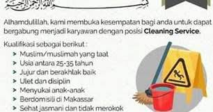 Lowongan kerja saudi arabia untuk kontruksi shamia tukang besi. Lowongan Kerja Cleaning Service Di Ibnul Qayyim Islamic School Lowongan Kerja Makassar