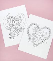 Colouring gift for grown ups kids boys girls hand drawn. Printable Galentine S Day Coloring Pages Persia Lou