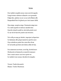 Actualizat de anidescoala.ro pe 1 martie 2015. Iarna V Alecsandri Versuri