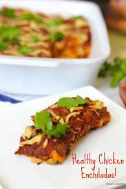 A Truly Healthy Chicken Enchilada Recipe Made With Black Beans Chicken And No Cheese Healthy Chicken Enchiladas Clean Eating Lunch Easy Chicken Recipes