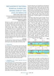 material removal during die sinking edm
