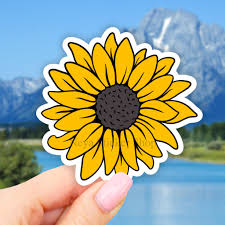 95 ( $0.50 $0.50 / count) Sunflower Sticker Yellow Aesthetic Stickers Vsco Stickers Etsy