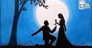 How To Draw Scenery Of Moonlit Night With Romantic Love Step By Step Colorful Drawings Valentines Day Drawing Oil Pastel Drawings