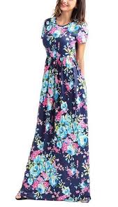 Short Sleeve Floral Maxi Dress Blue Floral Maxi Dress Long Sleeve Short Dress Maxi Dress