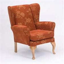 Queen Ann Fireside Chair An Excellent Value For Money High Seat Chair This Chair Has Been Designed With The Elderly I Fireside Chairs Chair Fabric Armchairs