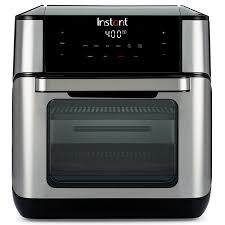 Walmart Grocery Instant Vortex Plus 10qt 7 In 1 Digital Air Fryer Oven With Rotisserie Spit Drip Pan And 2 Cooking Trays 1500w Black Steel