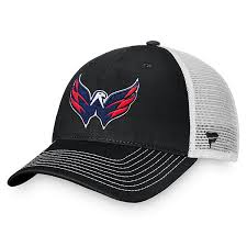 Asymmetric, open shape, colorful, contains curved lines, has no crossing lines. Men S Fanatics Branded Black Washington Capitals Core Primary Logo Trucker Snapback Hat