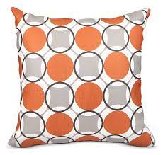 Grey and orange decorative pillows. Kaleidoscope Accent Pillow Grey Orange And White The Brick