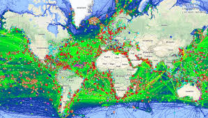 The ais reports a large amount of data that is received by the receiving devices, which must be in range, and subsequently evaluated. Map Of The Day All The World S Maritime Traffic The Sounding Line