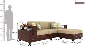 Buy Solace L Shaped Wooden Sofa Walnut Finish Online In India Wooden Street Wooden Sofa Walnut Bedroom Furniture Wooden Sofa Designs