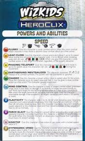 heroclix 2013 powers and abilities guide