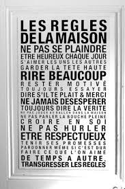 Sticker Mural Les Regles De La Maison Par Lacabaneaeugene Sur Etsy 48 00 Diy Deco Home Deco Paris Interiors