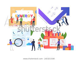 Set Business People Working Teams Flat Stock Vector Royalty