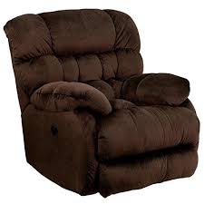 Starsun Depot Contemporary Sharpei Chocolate Microfiber Power Recliner With Push Button And Thick Tufted Back 41 5 Recliner Rocker Recliners Power Recliners