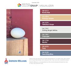 I Found These Colors With Colorsnap Visualizer For Iphone By Sherwin Williams Kirsch Red Sw 6313 Birdseye Mapl Paint Color App Matching Paint Colors Color
