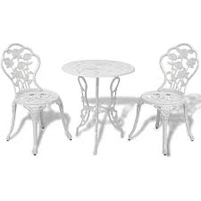 ensemble meubles de jardin versailles blanc en fonte d aluminium table ronde et 4 chaises amazon fr jardin mobilier de salon dessus de table mobilier de bar