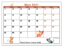 More images for skriva ut kalender 2021 » Kalender 481ms Mars 2021 For Att Skriva Ut Michel Zbinden Sv