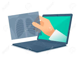You can11 check it out. Laptop Doctor S Hand Holding An X Ray Image Medic Through The Computer Screen Examines An Xray Tele Online Remote Medicine Concept Vector Flat Isolated Illustration For Web Design Presentation Royalty Free Cliparts Vectors