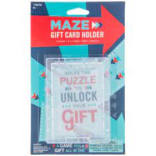 This puzzle for toddlers gift card holder features a metal ball that unlocks the puzzle when navigated to the finish. Maze Gift Card Holder Hobby Lobby 1790740