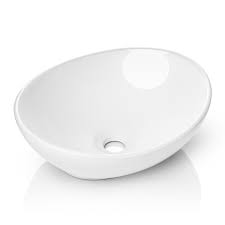 modern egg shape above counter bathroom