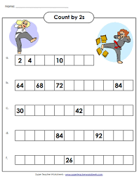 Skip Counting By 2s Worksheets