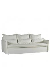 Ce canapé grand format étonne par ses lignes élancées. Canape 3 Places Tissu Ecru Slow 230 Cm Pas Cher