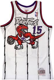 Toronto raptors #15 vince carter retro white jersey size: Mitchell Ness 1998 99 Toronto Raptors 15 Vince Carter Home Jersey